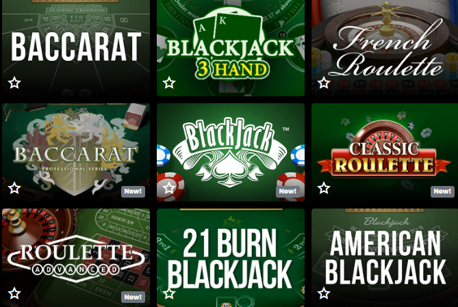 Magic Win Casino Table Games